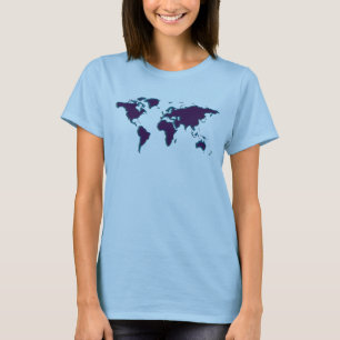 世界地図スタイリッシュ芸術 Tシャツ