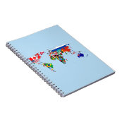 世界地図スパイラルフォトノート ノートブック (右側)