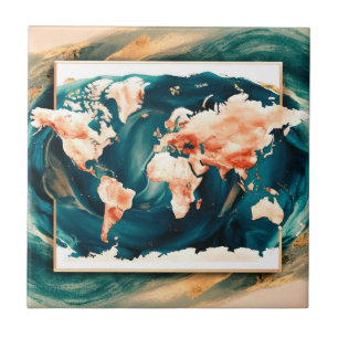 世界地図タイル タイル