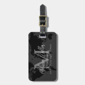 世界地図ダークグレートラベラーズモノグラム ラゲッジタグ (正面縦)