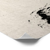 世界地図ダーク抽象芸術絵画ズ ポスター (角)