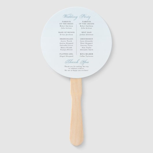 世界地図デスティネーションウェディングプログラムファン ハンドファン (裏面)