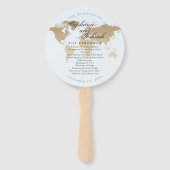 世界地図デスティネーションウェディングプログラムファン ハンドファン (正面)