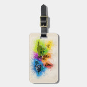 世界地図パーソナライズされた旅行アドベンチャーモダン ラゲッジタグ (正面縦)