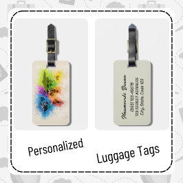 世界地図パーソナライズされた旅行アドベンチャーモダン ラゲッジタグ