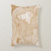 世界地図ピロー アクセントクッション (正面(垂直))