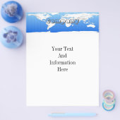 世界地図フライヤー チラシ (シングル)