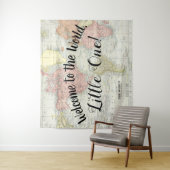 世界地図ベイビーシャワーバックドロップへようこそ タペストリー (インサイチュ)