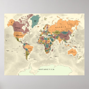 世界地図ポスター ポスター