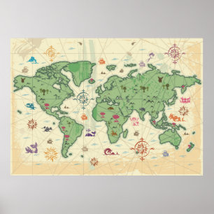 世界地図ポスター ポスター