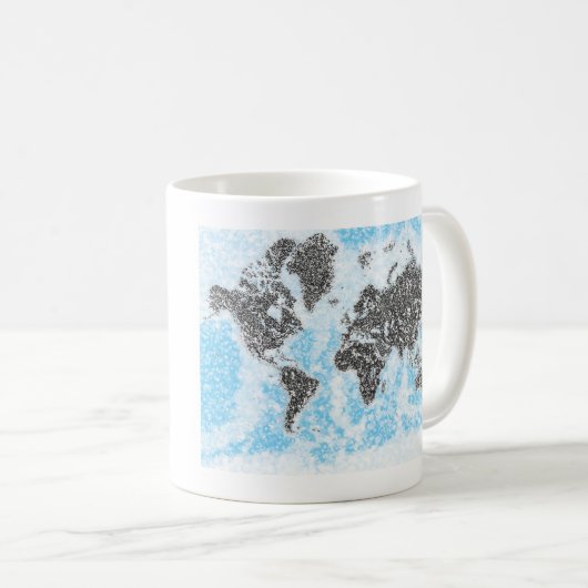 世界地図マグカップ コーヒーマグカップ (正面右)