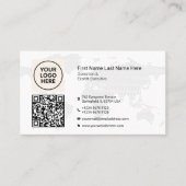 世界地図モダン企業の 名刺 (正面)