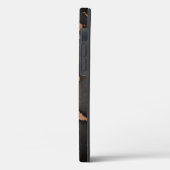 世界地図レザー（地理的な茶色） Case-Mate iPhoneケース (裏面 / 左)