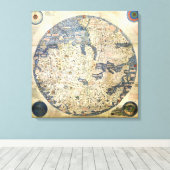 世界地図ワールドマップヴェネツィアの修道僧フラマウロ キャンバスプリント (インサイチュ (ウッドフロア))