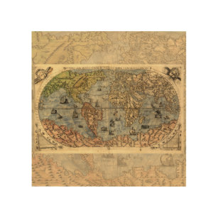 世界地図ヴィンテージ歴史地図 ウッドウォールアート