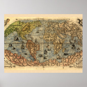 世界地図ヴィンテージ歴史地図 ポスター