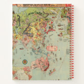 世界地図一覧 – 世界航空路 ノートブック (裏面)