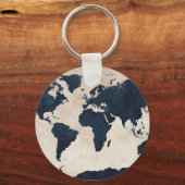 世界地図動揺して海軍 キーホルダー (正面)