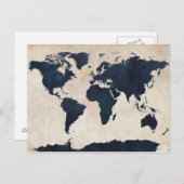 世界地図動揺して海軍 ポストカード (正面/裏面)