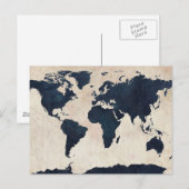 世界地図動揺して海軍 ポストカード (正面/裏面)