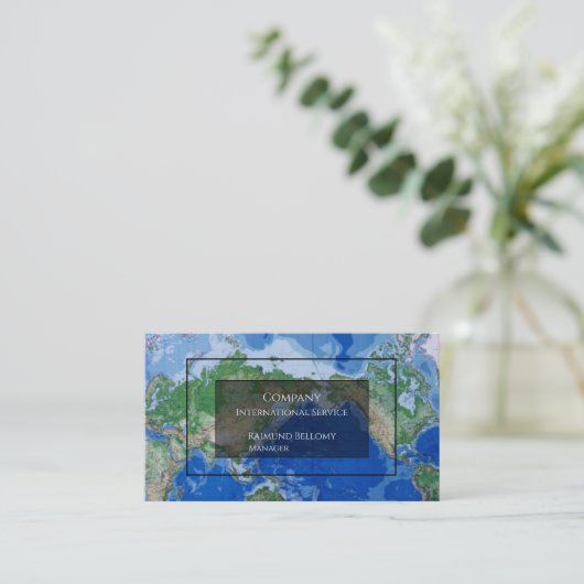 世界地図名刺 名刺 (スタンド正面)