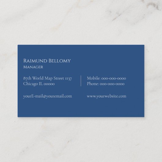 世界地図名刺 名刺 (裏面)