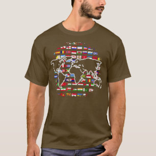 世界地図国際的旅行地図作成ツール Tシャツ