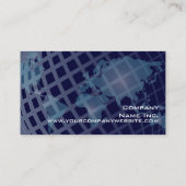 世界地図国際的通信ブルー 名刺 (裏面)