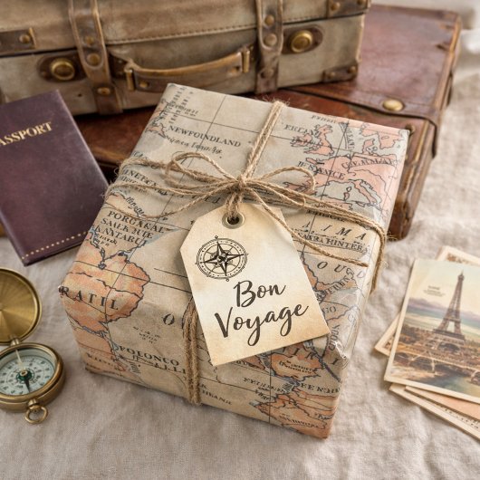 世界地図地理  ラッピングペーパー