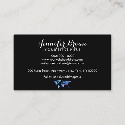 世界地図旅行エージェントレンタル事務所 名刺 (裏面)