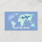 世界地図旅行代理店航空旅行代理店 名刺 (正面)