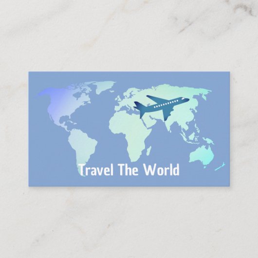 世界地図旅行代理店航空旅行代理店 名刺 (正面)
