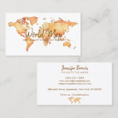 世界地図旅行国際的旅行代理店 名刺 (正面/裏面)