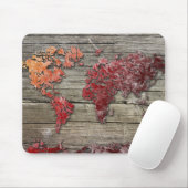 世界地図木9 マウスパッド (マウス)