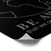 世界地図概要環境保護自然 ポスター (角)