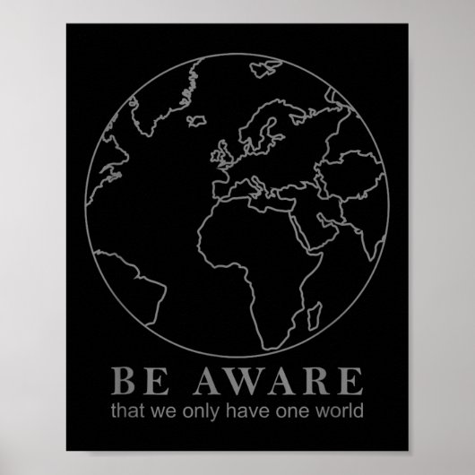 世界地図概要環境保護自然 ポスター (正面)