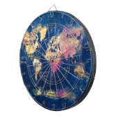 世界地図海洋および大陸 ダーツボード (正面右)