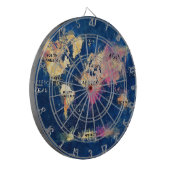 世界地図海洋および大陸 ダーツボード (正面左)