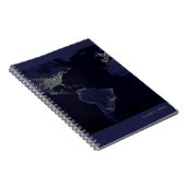 世界地図男らしブラックパスポスタイリッシュールホルダー ノートブック (右側)