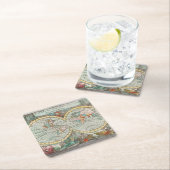 世界地図装飾用クッション スクエアペーパーコースター (インサイチュ)