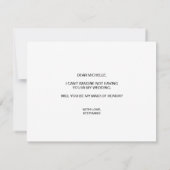 世界地図金ゴールドが私のメイド・オブ・オーナー（花嫁付き添い人）インビタ 招待状 (裏面)