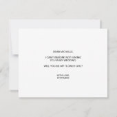 世界地図金ゴールドが私の花娘になる 招待状 (裏面)