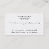 世界地図金ゴールド/ブラックビジネスカード1 名刺 (裏面)