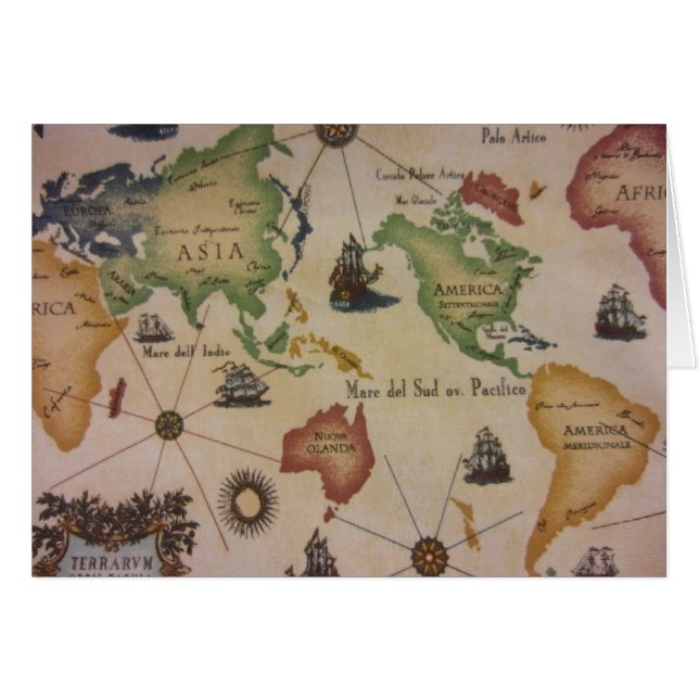 世界地図 (正面横)