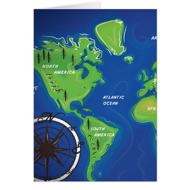 世界地図 (正面)