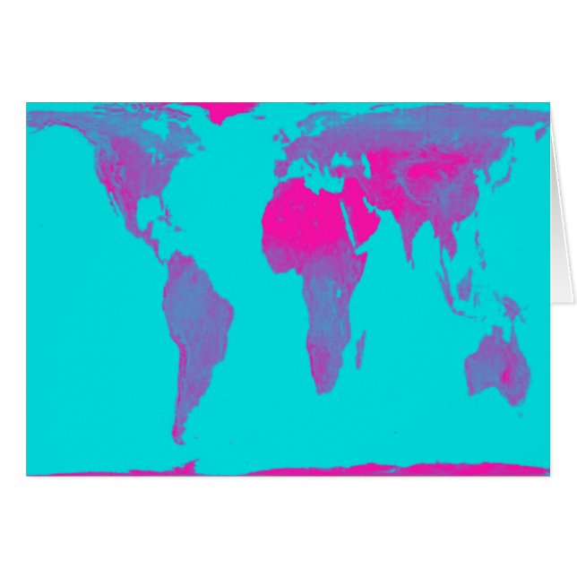 世界地図 (正面横)