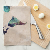 世界地図10 キッチンタオル (四つ折り)