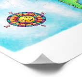 世界地図15 ポスター (角)