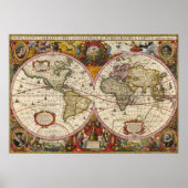世界地図1630 ポスター (正面)