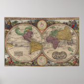 世界地図1657 ポスター (正面)